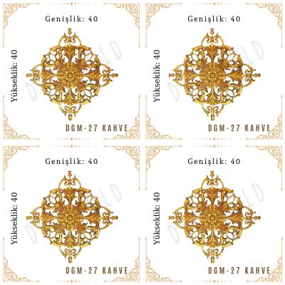 DecoGold Saray Tavan Motif (40*40) DGM-27-Kahve(4 Adet)